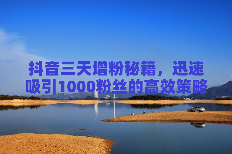抖音三天增粉秘籍，迅速吸引1000粉丝的高效策略