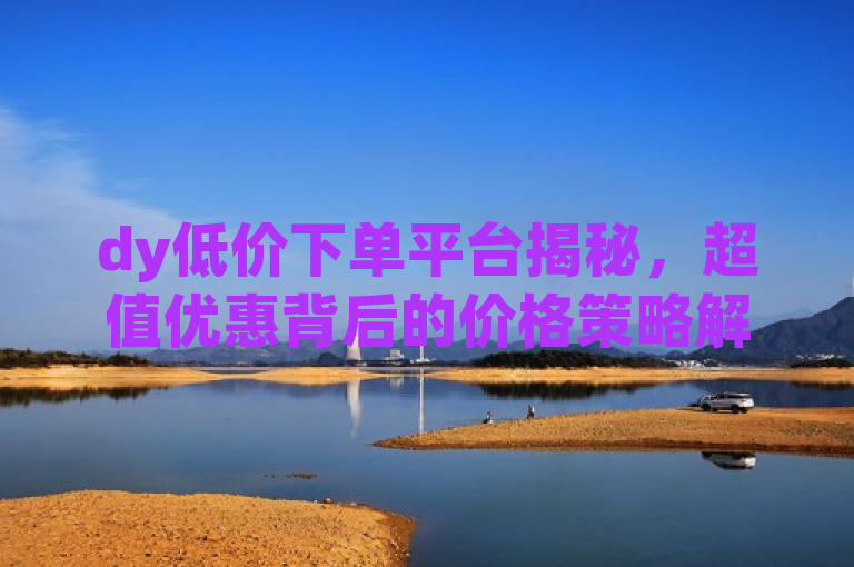 dy低价下单平台揭秘，超值优惠背后的价格策略解析，不仅保留了原标题的核心信息，即dy低价下单平台和超值优惠，还增加了揭秘和价格策略解析的元素，使标题更具吸引力和深度。同时，该标题也符合新闻标题的简洁、明了和富有吸引力的特点，能够迅速引起读者的关注。