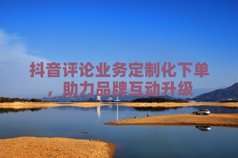 抖音评论业务定制化下单，助力品牌互动升级