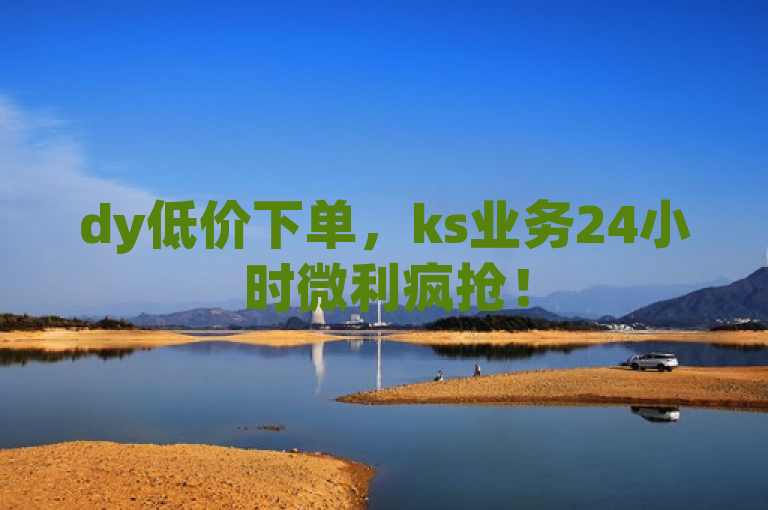 dy低价下单，ks业务24小时微利疯抢！