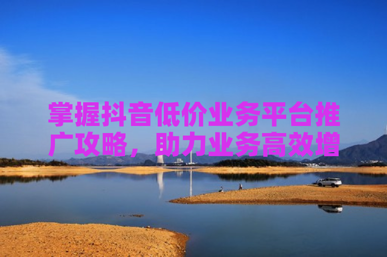 掌握抖音低价业务平台推广攻略,助力业务高效增长。