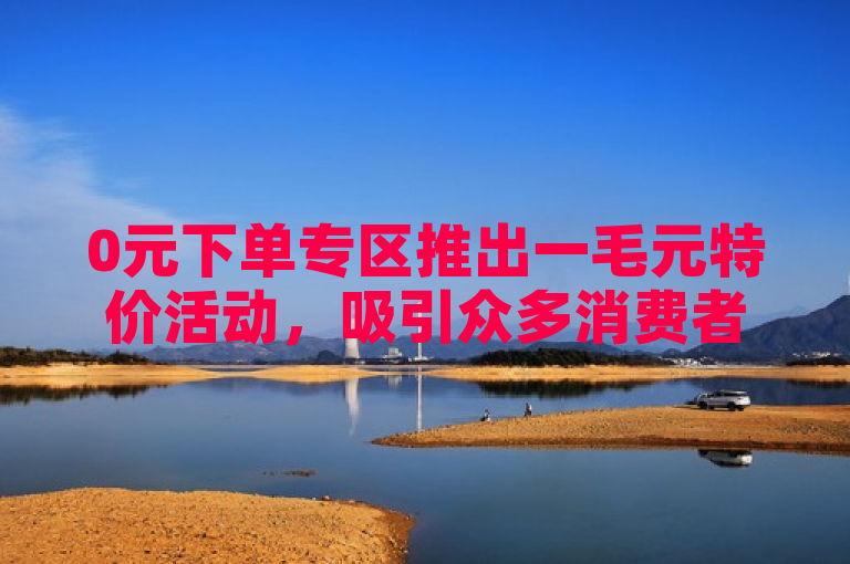 0元下单专区推出一毛元特价活动，吸引众多消费者抢购。