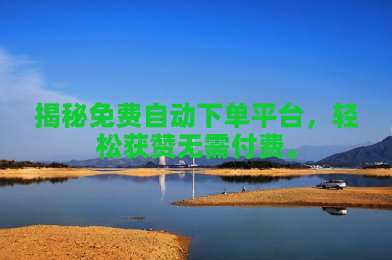 揭秘免费自动下单平台，轻松获赞无需付费。
