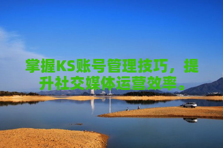 掌握KS账号管理技巧，提升社交媒体运营效率。