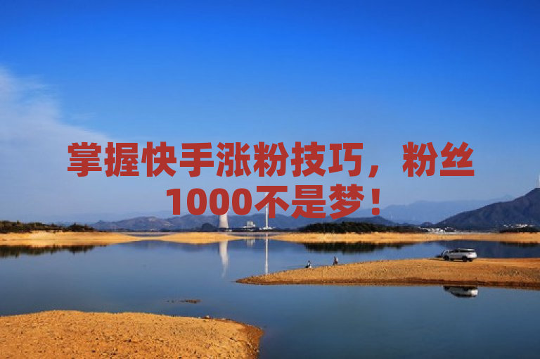 掌握快手涨粉技巧，粉丝1000不是梦！