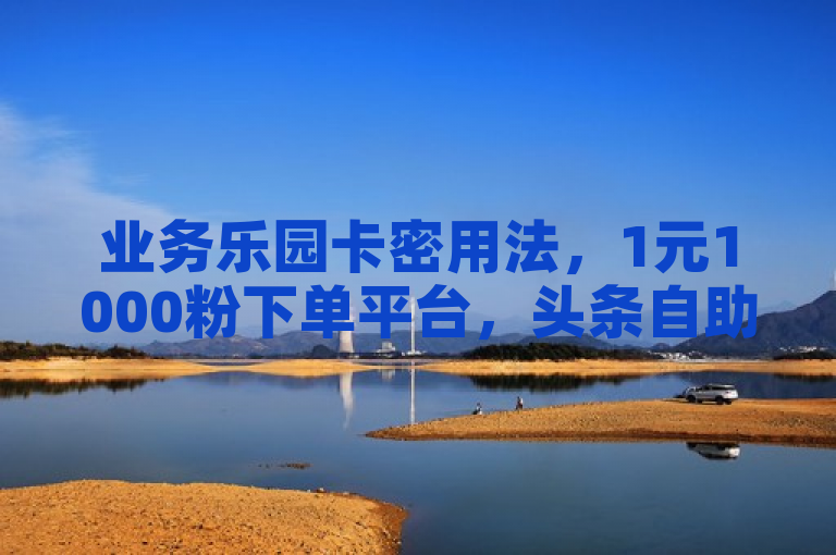 业务乐园卡密用法，1元1000粉下单平台，头条自助下单全网最便宜。