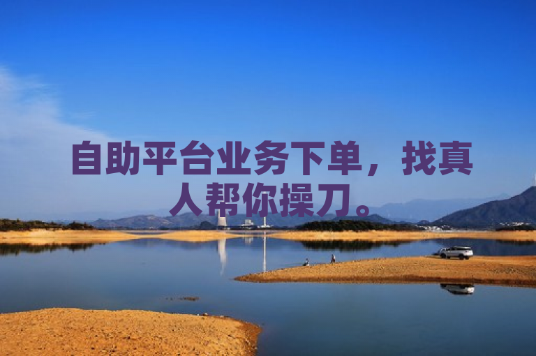 自助平台业务下单，找真人帮你操刀。