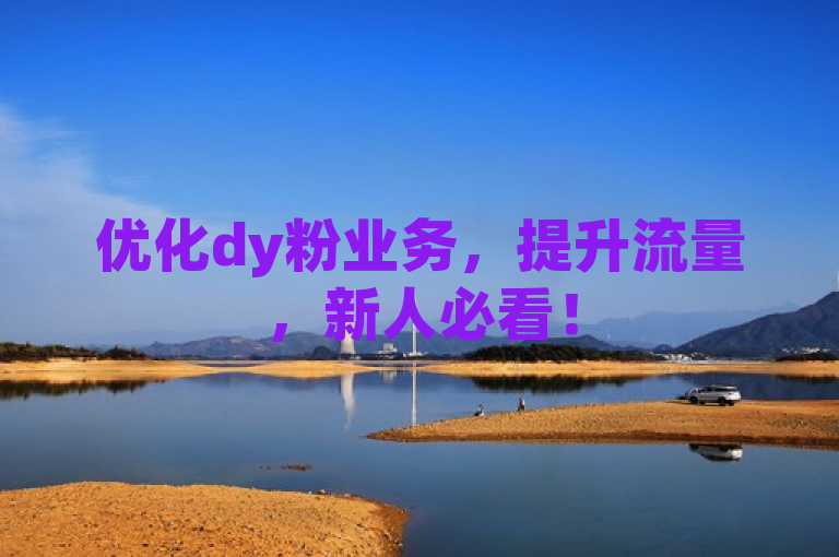 优化dy粉业务，提升流量，新人必看！