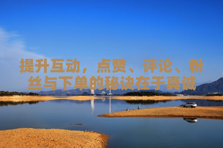 提升互动，点赞、评论、粉丝与下单的秘诀在于真诚互动和优质内容。