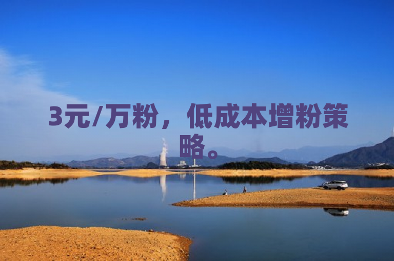 3元/万粉，低成本增粉策略。