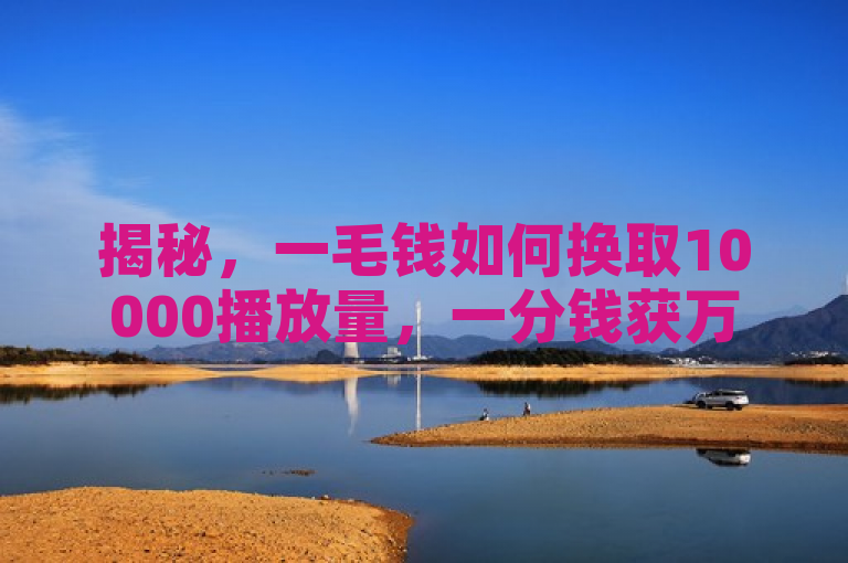 揭秘，一毛钱如何换取10000播放量，一分钱获万次观看秘诀大公开！