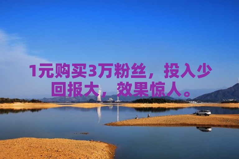 1元购买3万粉丝，投入少回报大，效果惊人。