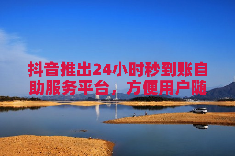 抖音推出24小时秒到账自助服务平台，方便用户随时使用。