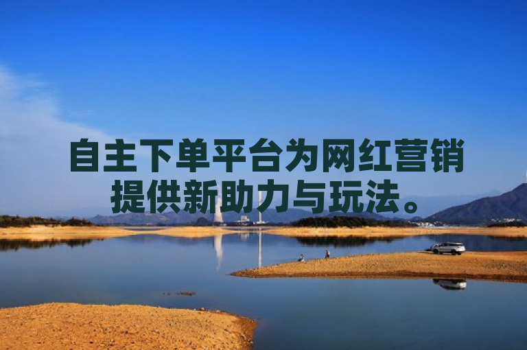 自主下单平台为网红营销提供新助力与玩法。