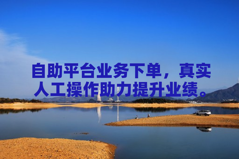 自助平台业务下单，真实人工操作助力提升业绩。