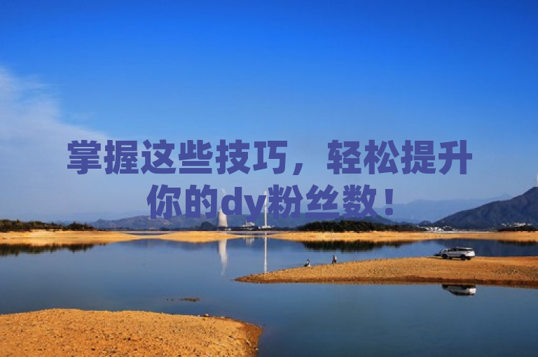掌握这些技巧，轻松提升你的dy粉丝数！