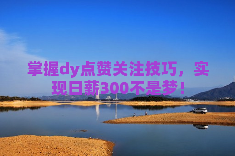 掌握dy点赞关注技巧，实现日薪300不是梦！