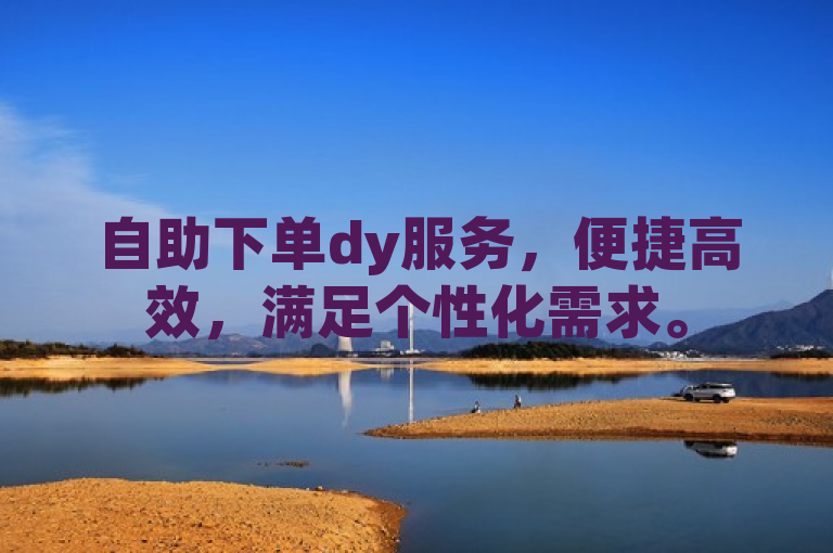 自助下单dy服务，便捷高效，满足个性化需求。