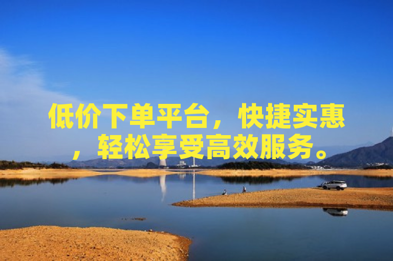低价下单平台，快捷实惠，轻松享受高效服务。